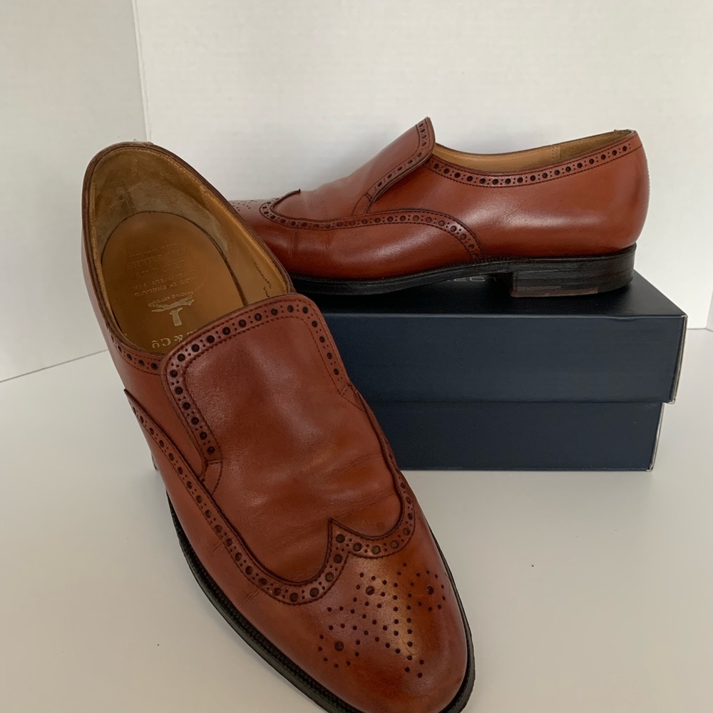 NICE! Peal & Company x Brooks Brothers Leather Men's Brogue Wing Tip Loafers 8B